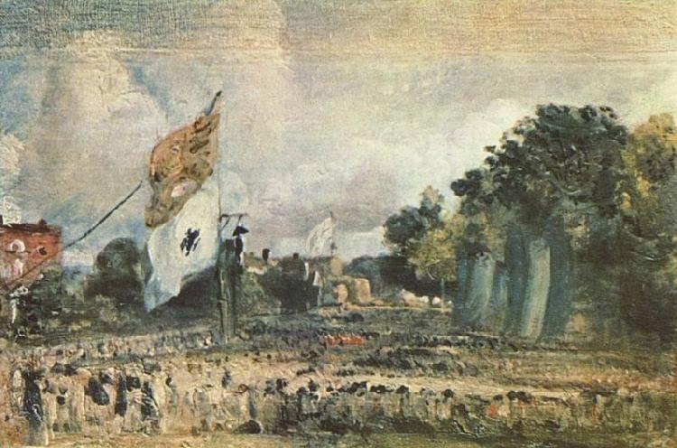 John Constable Das Waterloo-Fest in East Bergholt oil painting image